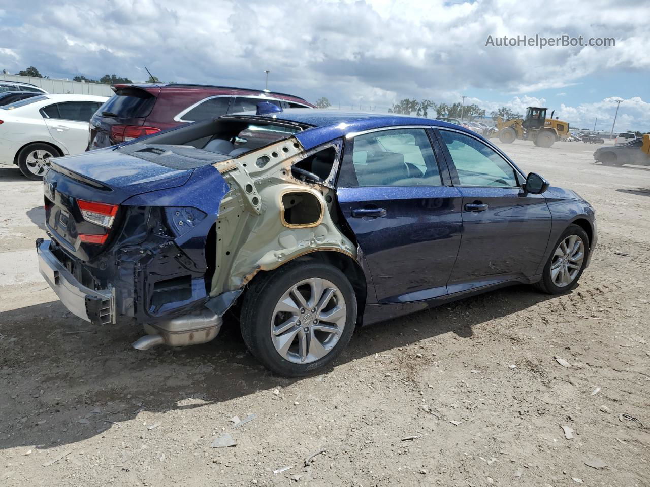 2019 Honda Accord Lx Blue vin: 1HGCV1F11KA146121