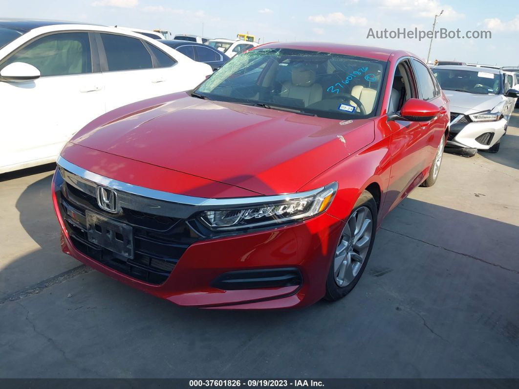 2020 Honda Accord Lx Red vin: 1HGCV1F11LA062219