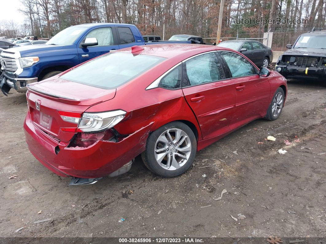 2018 Honda Accord Lx Red vin: 1HGCV1F12JA038198