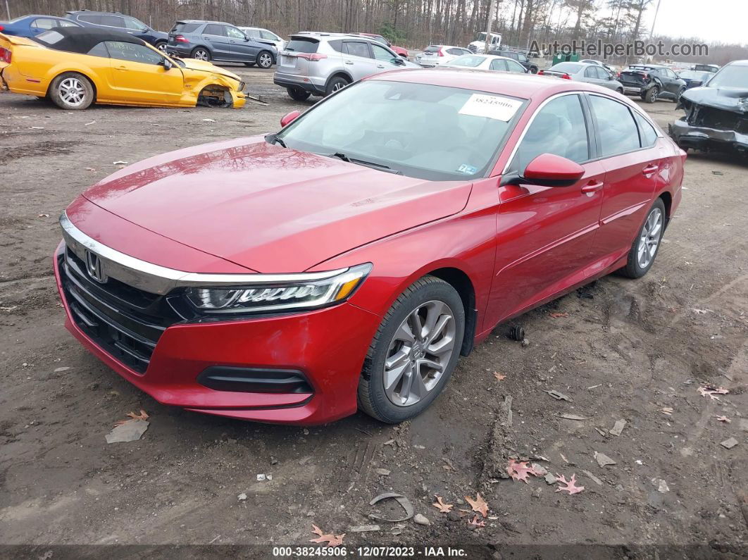 2018 Honda Accord Lx Red vin: 1HGCV1F12JA038198