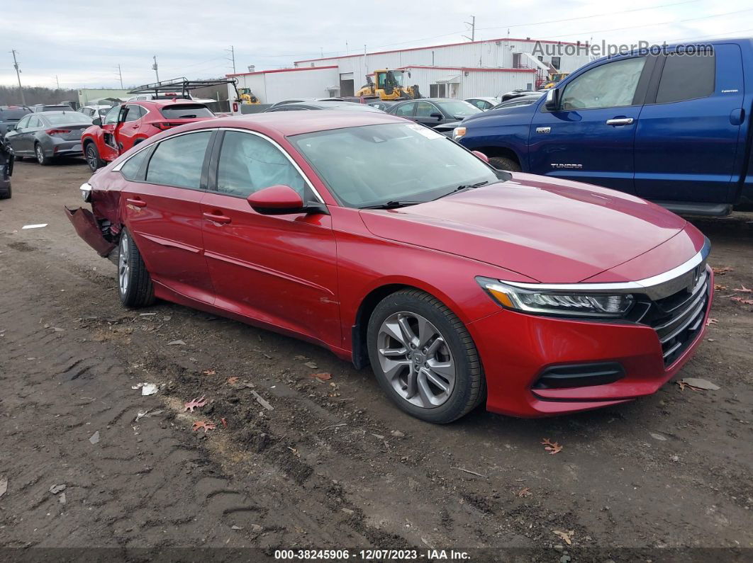 2018 Honda Accord Lx Red vin: 1HGCV1F12JA038198