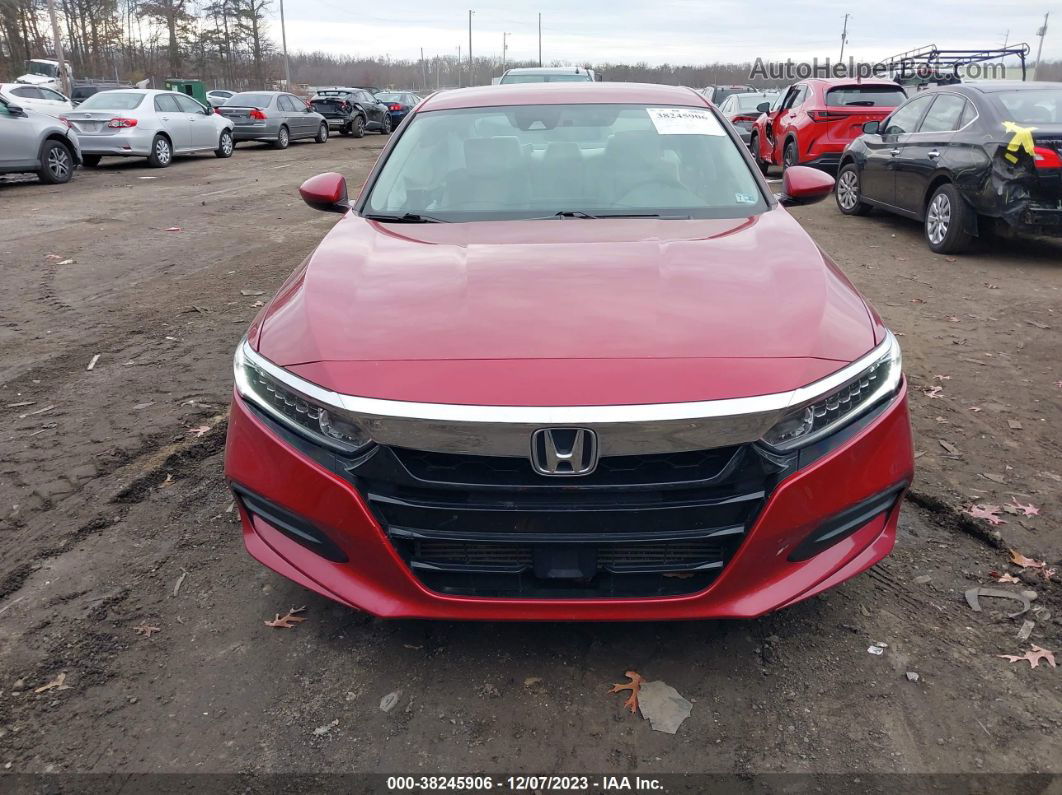 2018 Honda Accord Lx Red vin: 1HGCV1F12JA038198