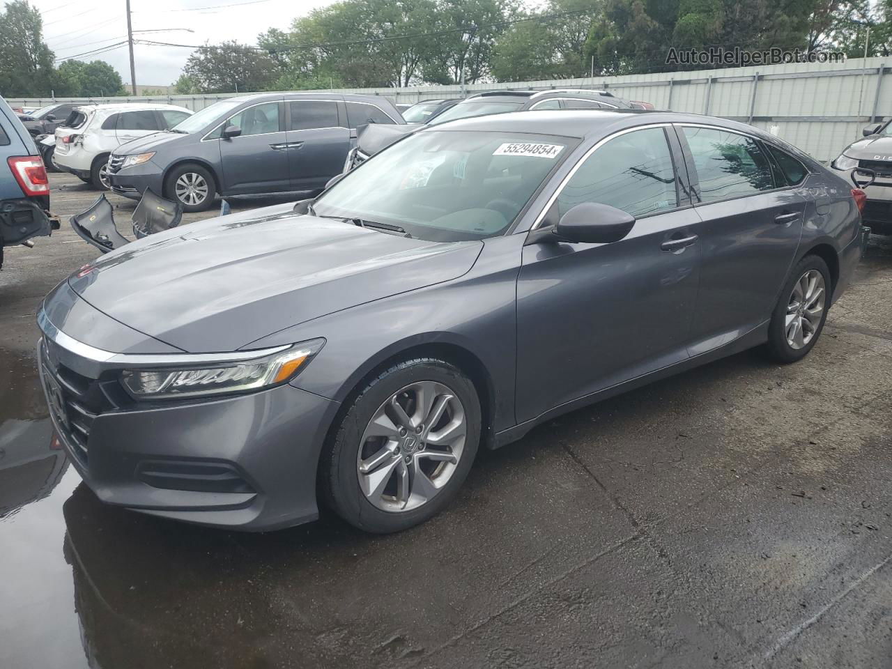 2018 Honda Accord Lx Gray vin: 1HGCV1F12JA082623