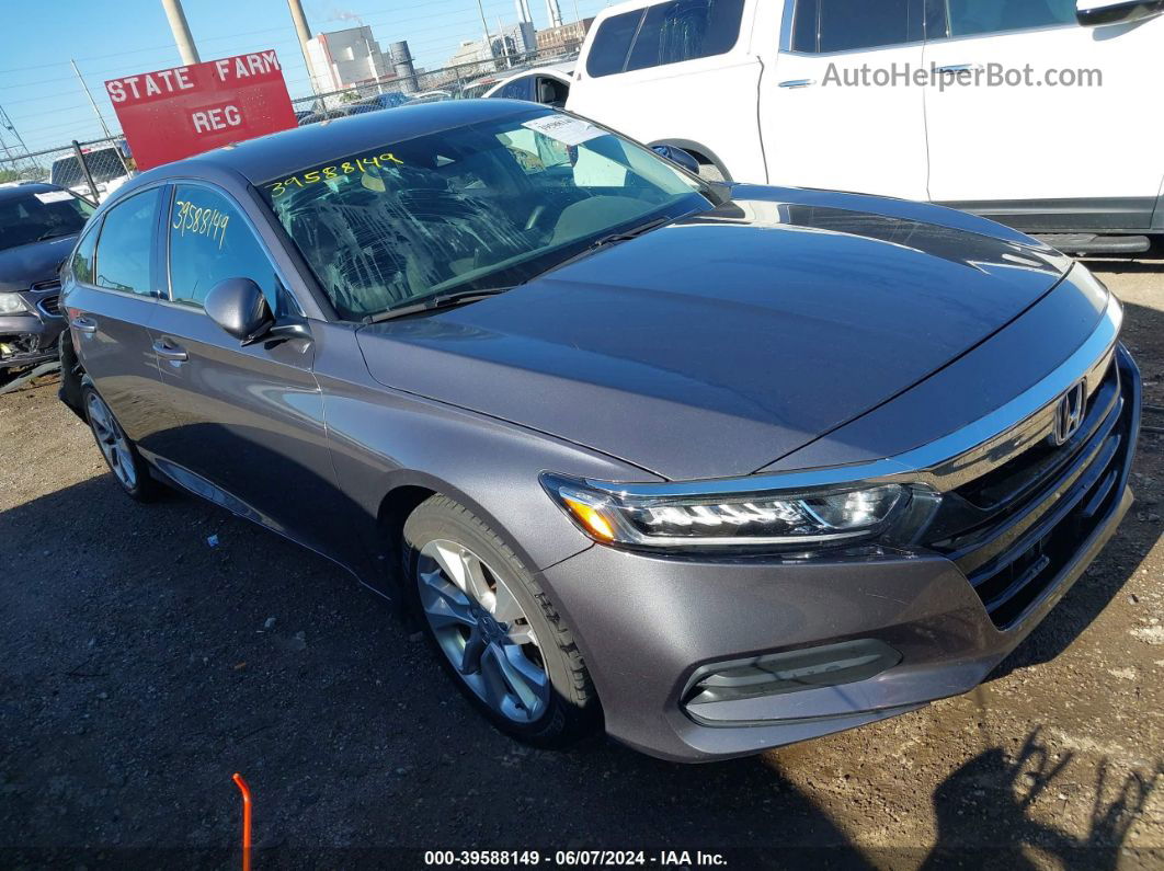 2018 Honda Accord Lx Gray vin: 1HGCV1F12JA118925