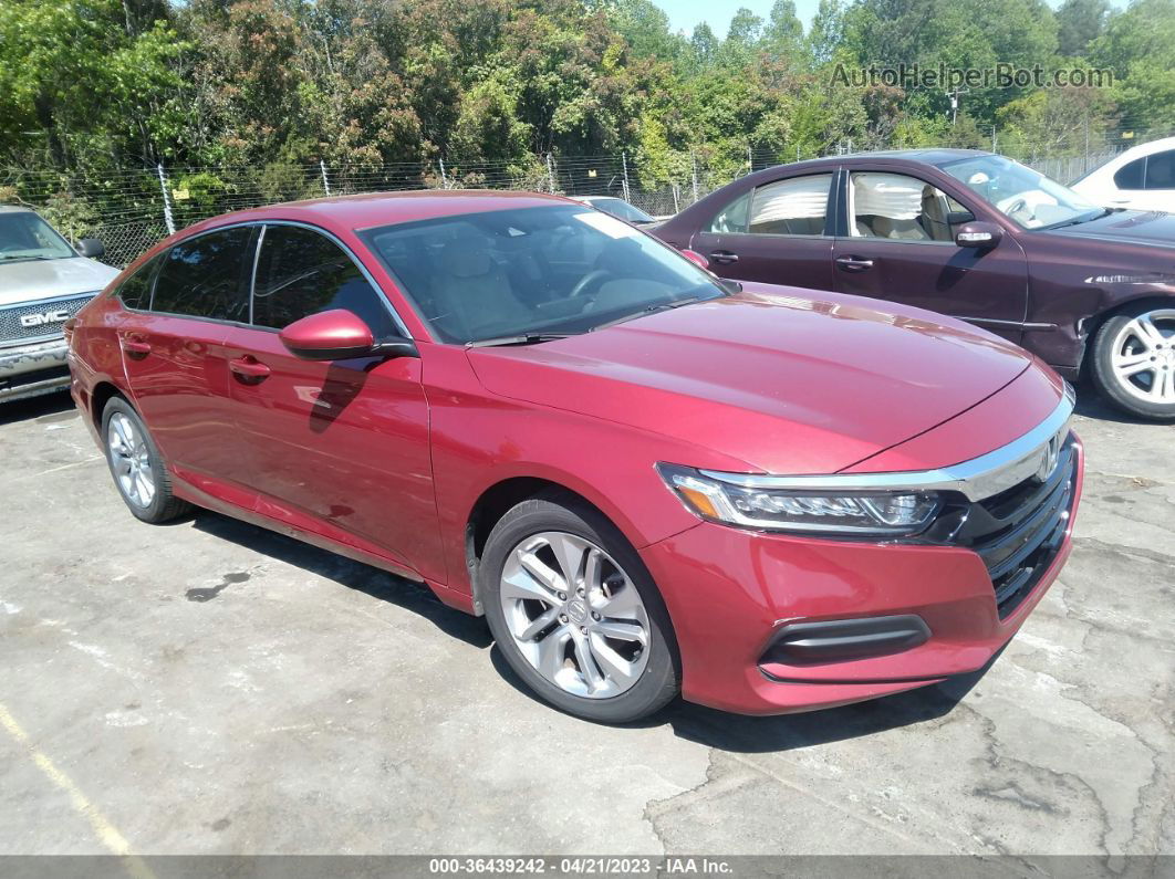 2018 Honda Accord Sedan Lx 1.5t Red vin: 1HGCV1F12JA228745