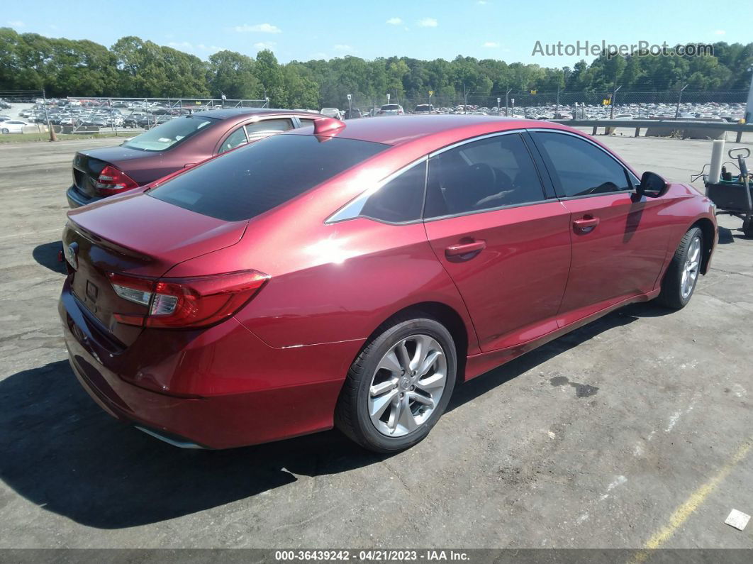 2018 Honda Accord Sedan Lx 1.5t Red vin: 1HGCV1F12JA228745