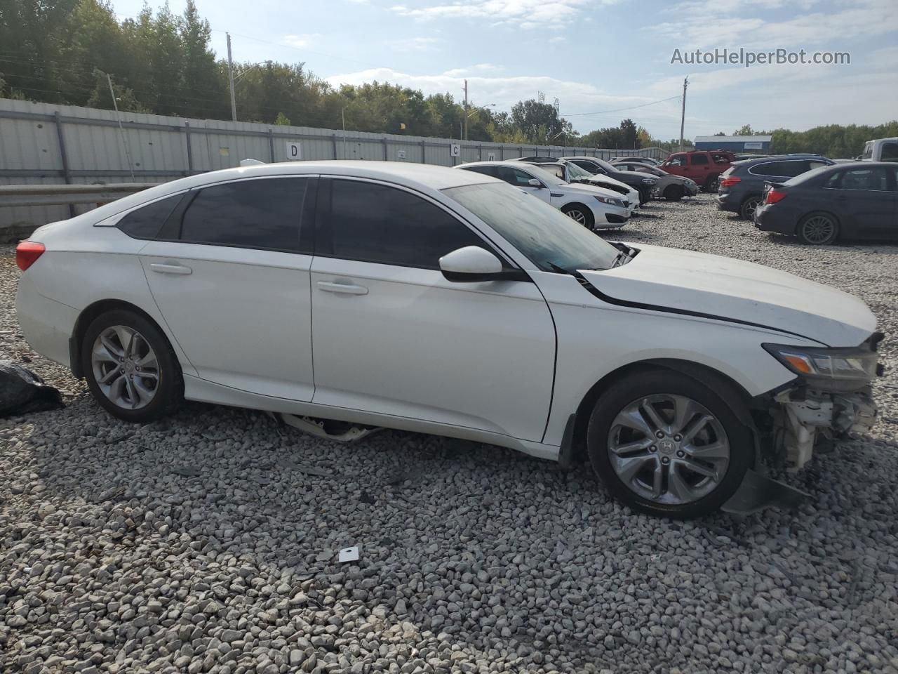 2018 Honda Accord Lx White vin: 1HGCV1F12JA242970