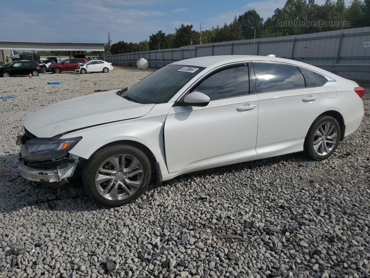 2018 Honda Accord Lx White vin: 1HGCV1F12JA242970