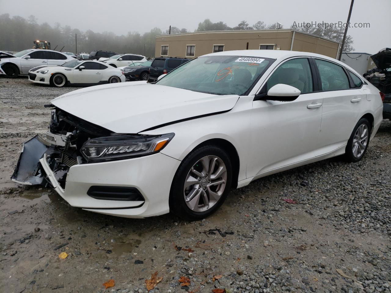 2018 Honda Accord Lx White vin: 1HGCV1F12JA262054