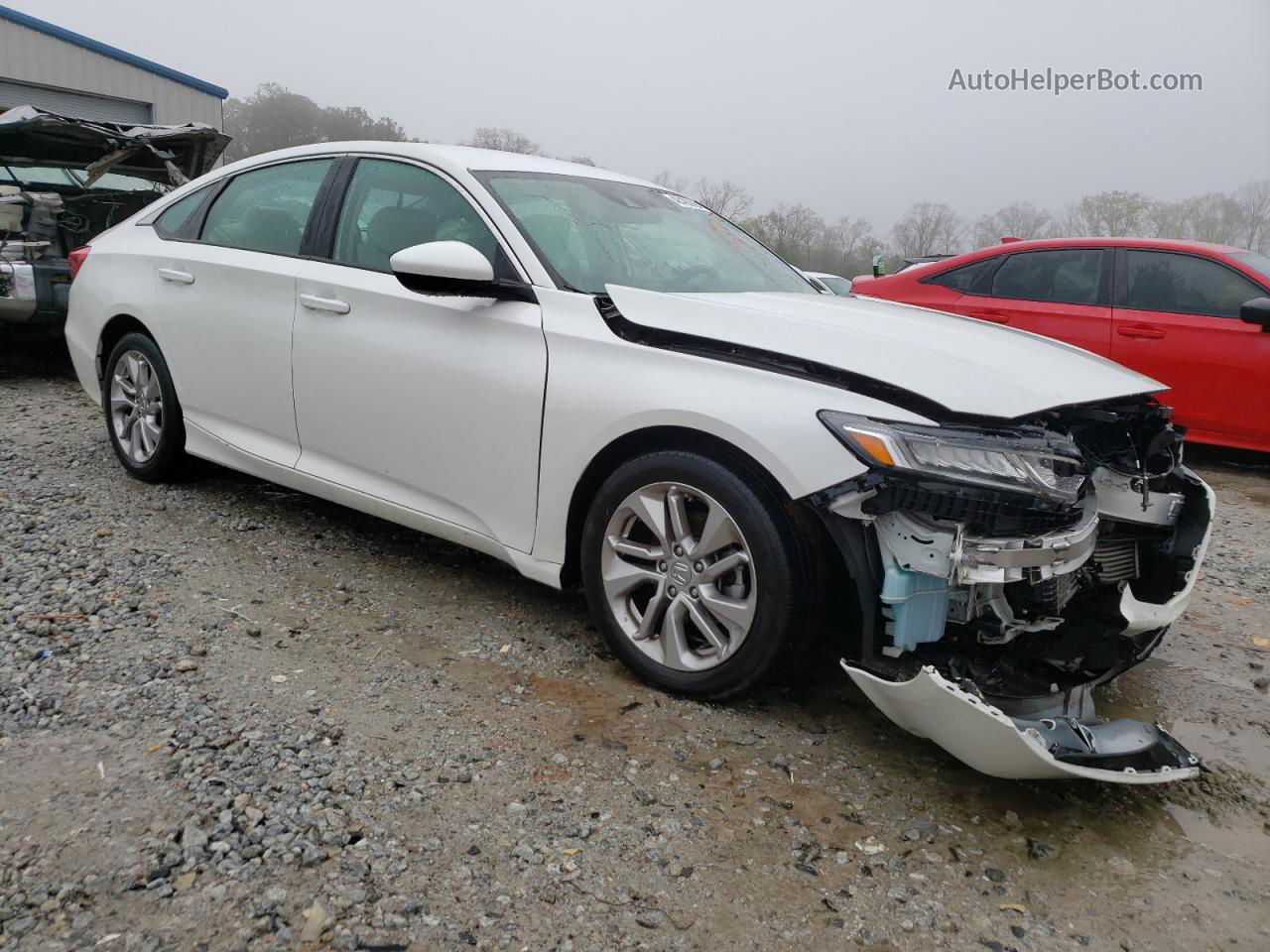 2018 Honda Accord Lx White vin: 1HGCV1F12JA262054