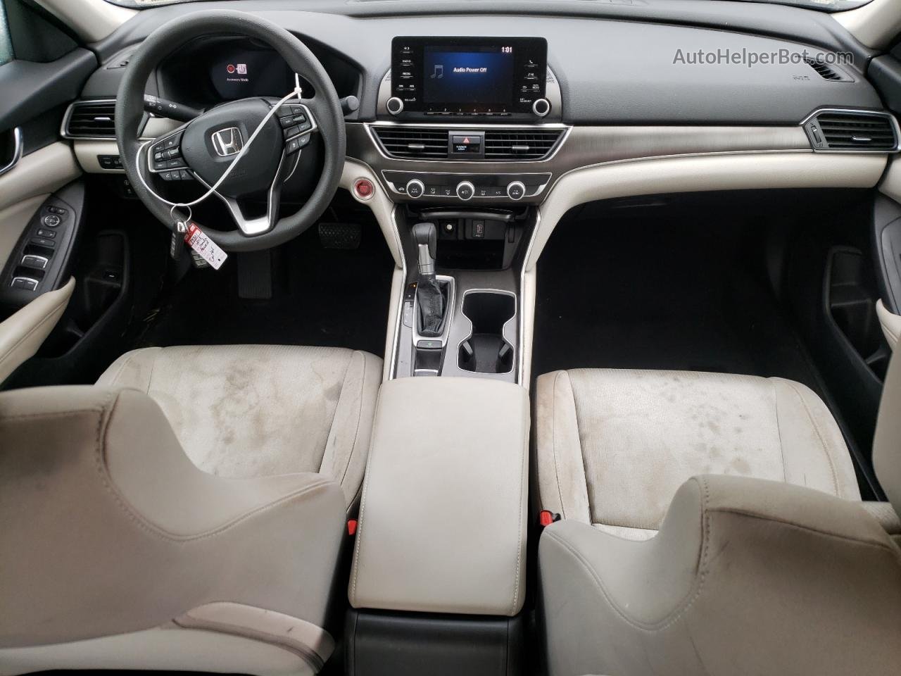 2018 Honda Accord Lx White vin: 1HGCV1F12JA262054