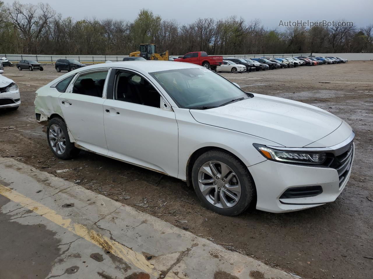 2019 Honda Accord Lx White vin: 1HGCV1F12KA017580