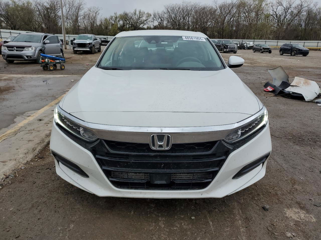 2019 Honda Accord Lx White vin: 1HGCV1F12KA017580