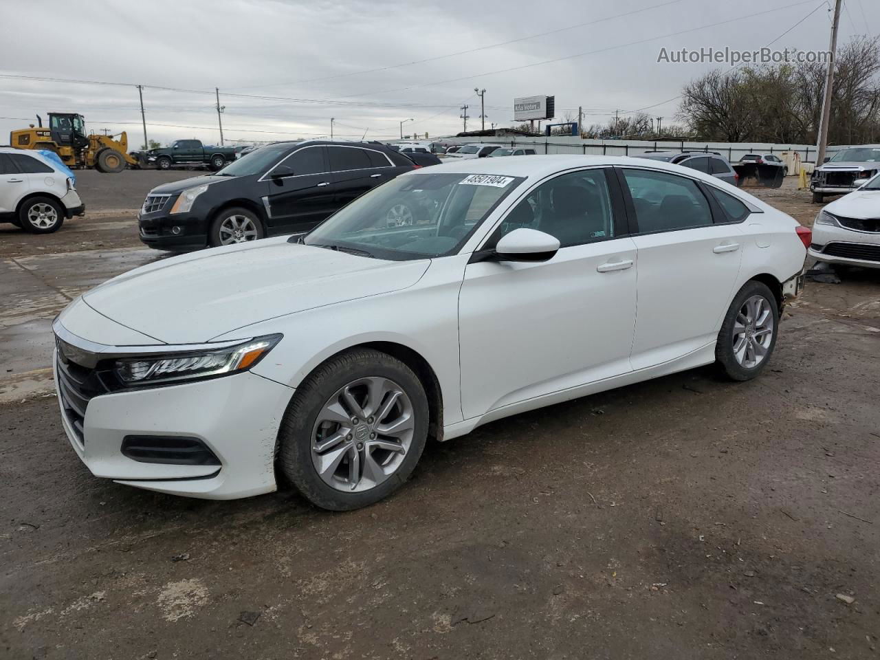 2019 Honda Accord Lx White vin: 1HGCV1F12KA017580