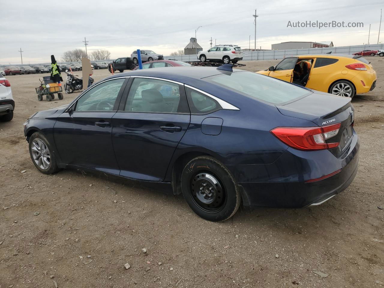 2019 Honda Accord Lx Blue vin: 1HGCV1F12KA022374