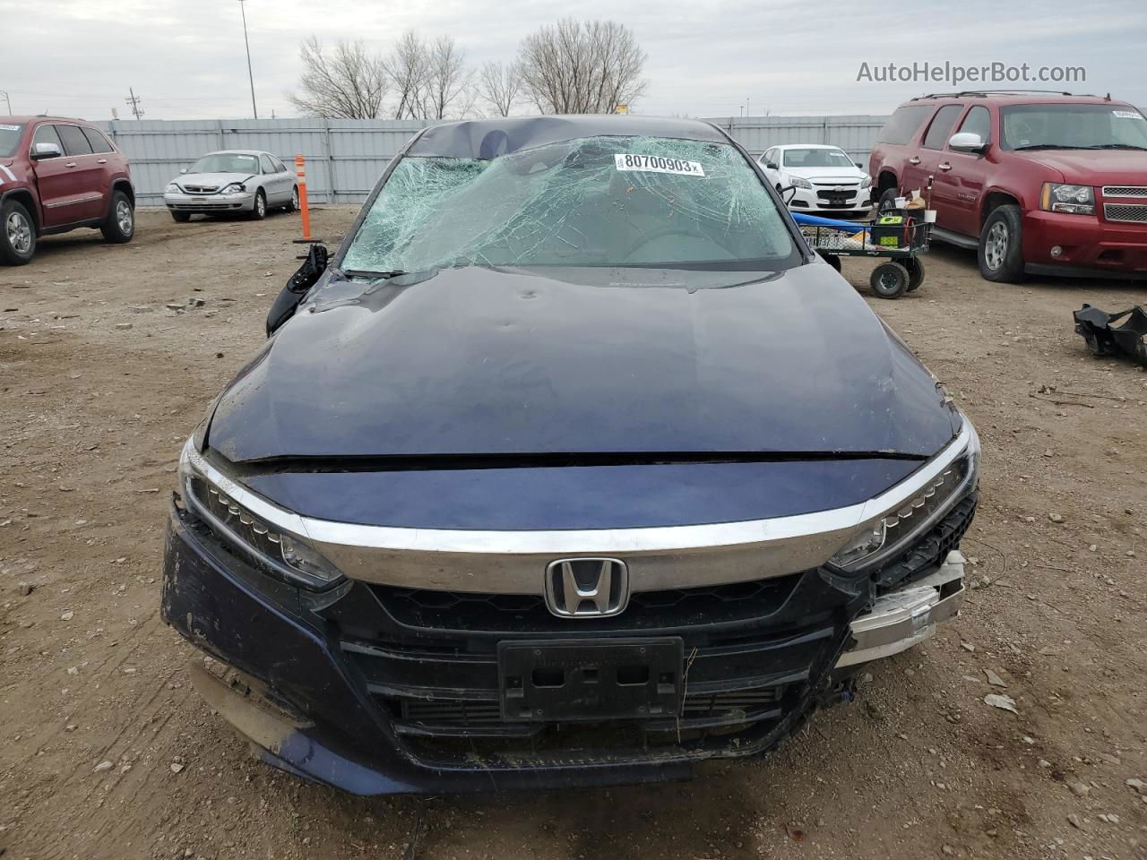 2019 Honda Accord Lx Blue vin: 1HGCV1F12KA022374