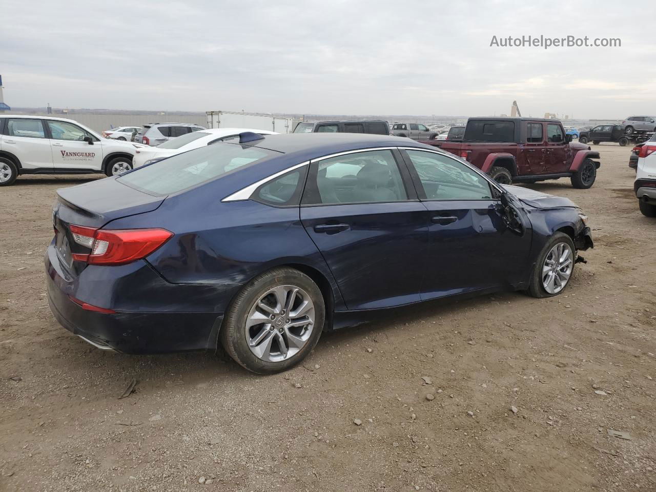 2019 Honda Accord Lx Blue vin: 1HGCV1F12KA022374