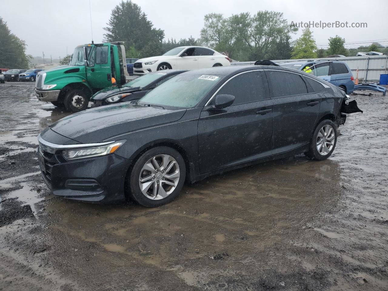 2019 Honda Accord Lx Black vin: 1HGCV1F12KA072613