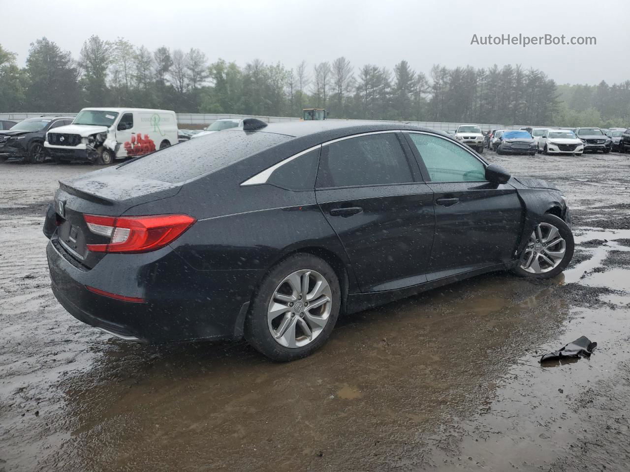 2019 Honda Accord Lx Black vin: 1HGCV1F12KA072613