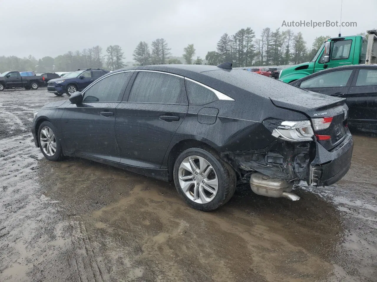 2019 Honda Accord Lx Black vin: 1HGCV1F12KA072613