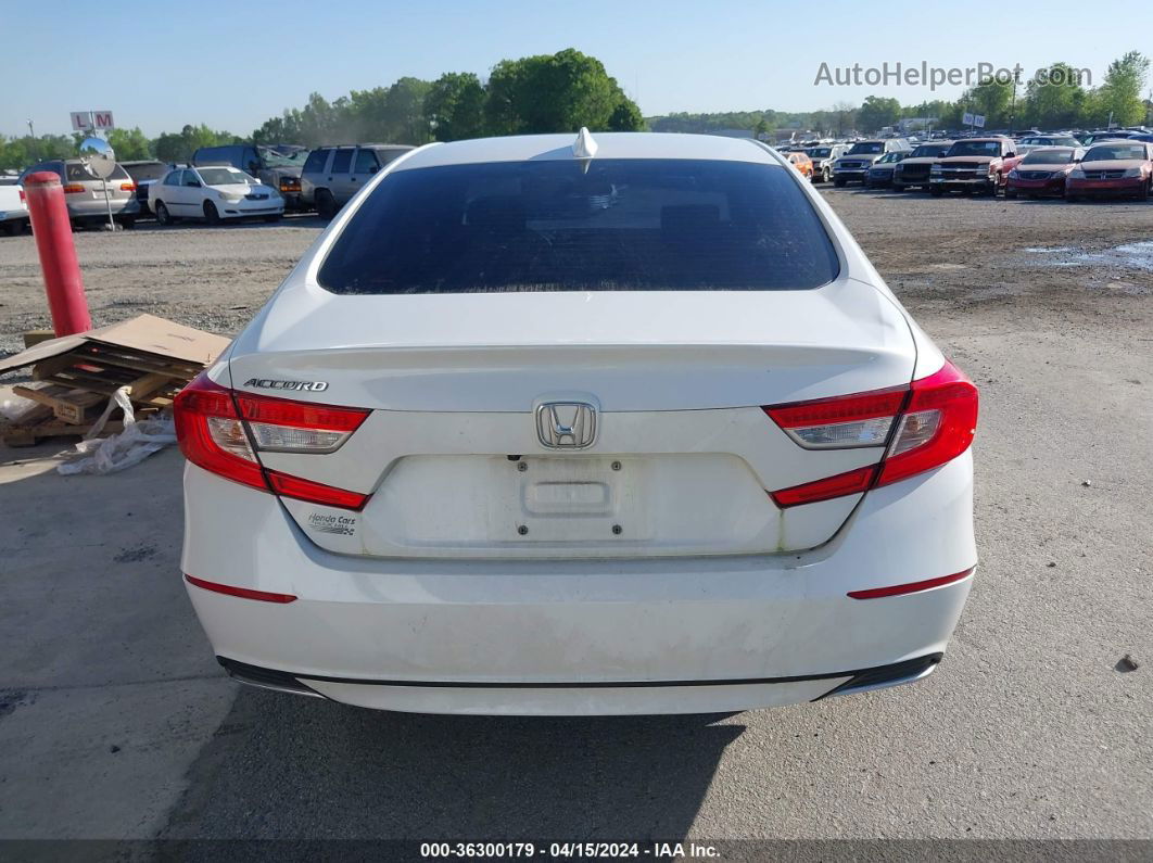 2019 Honda Accord Lx White vin: 1HGCV1F12KA079089