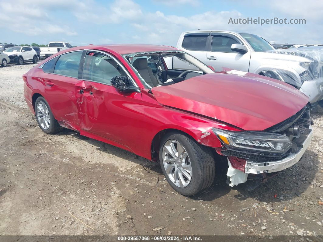 2019 Honda Accord Lx Red vin: 1HGCV1F12KA096507