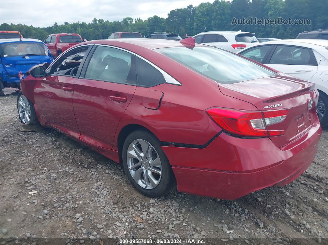 2019 Honda Accord Lx Red vin: 1HGCV1F12KA096507