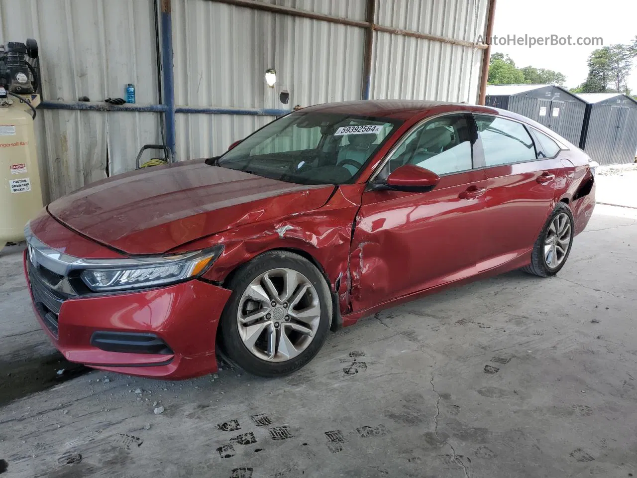 2019 Honda Accord Lx Red vin: 1HGCV1F12KA115105