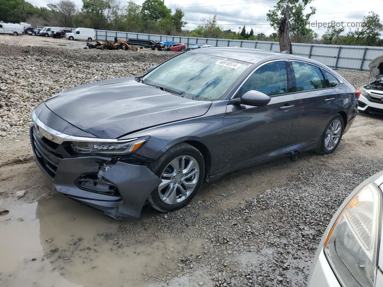 2019 Honda Accord Lx Gray vin: 1HGCV1F12KA126959