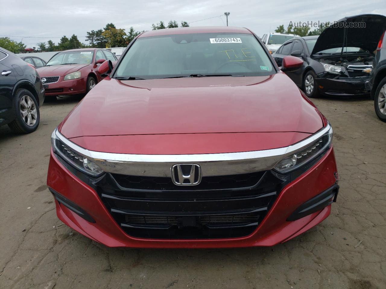 2019 Honda Accord Lx Red vin: 1HGCV1F12KA155202