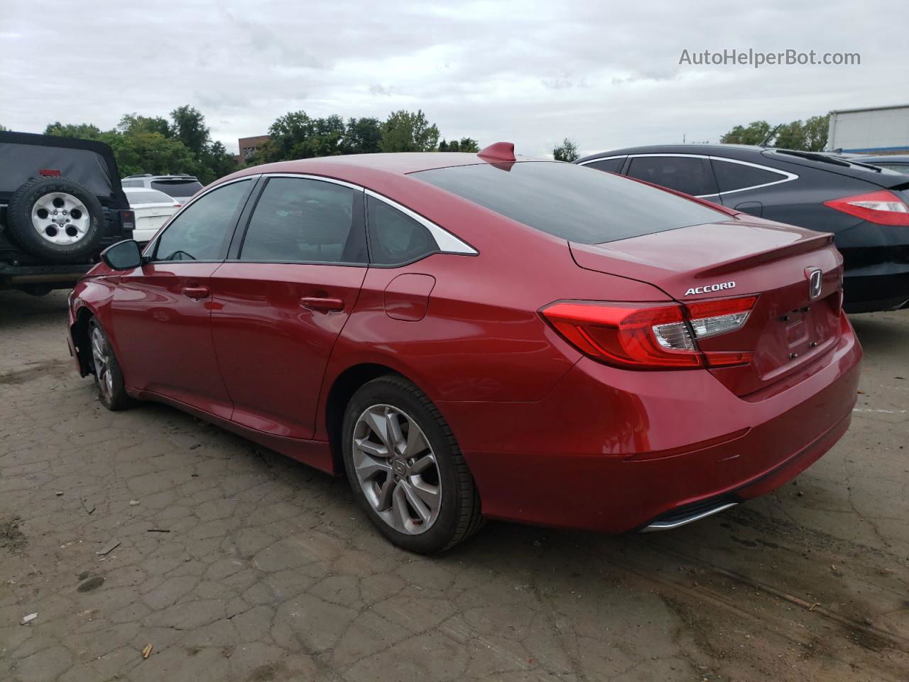 2019 Honda Accord Lx Red vin: 1HGCV1F12KA155202