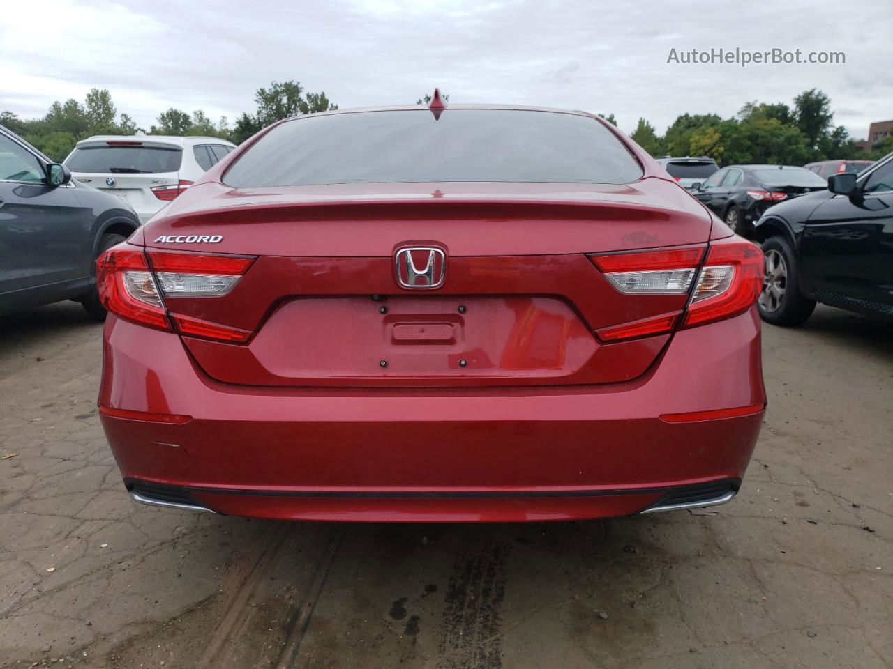 2019 Honda Accord Lx Red vin: 1HGCV1F12KA155202