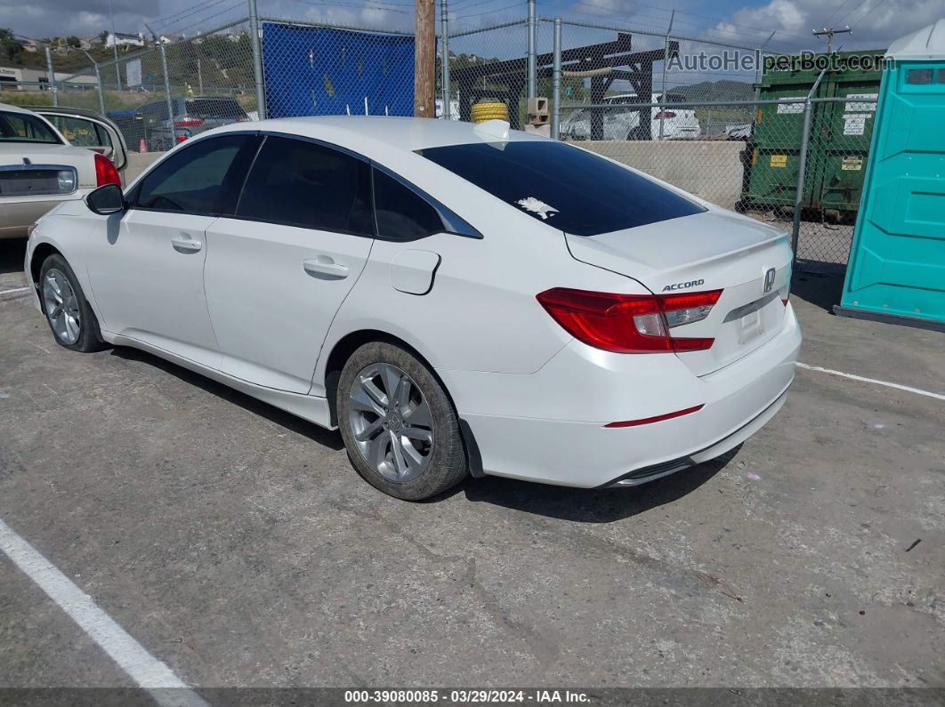 2020 Honda Accord Lx White vin: 1HGCV1F12LA130642