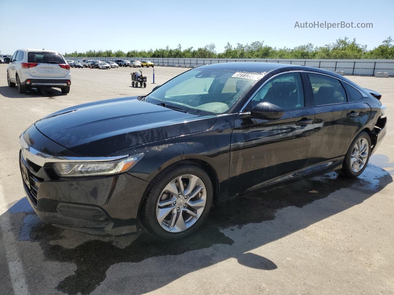 2018 Honda Accord Lx Black vin: 1HGCV1F13JA008255