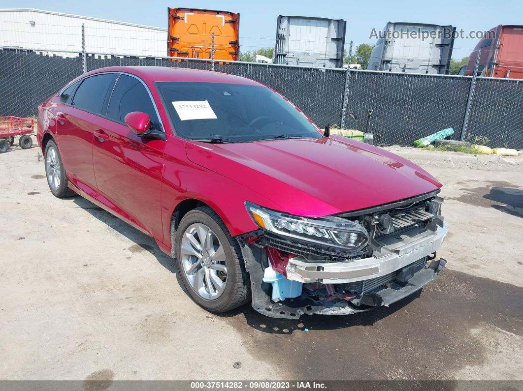 2018 Honda Accord Sedan Lx 1.5t Red vin: 1HGCV1F13JA035116