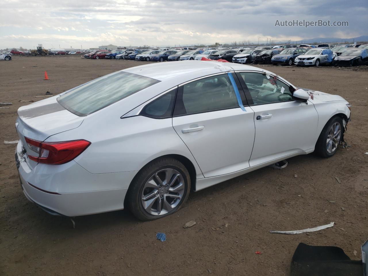 2018 Honda Accord Lx White vin: 1HGCV1F13JA177031