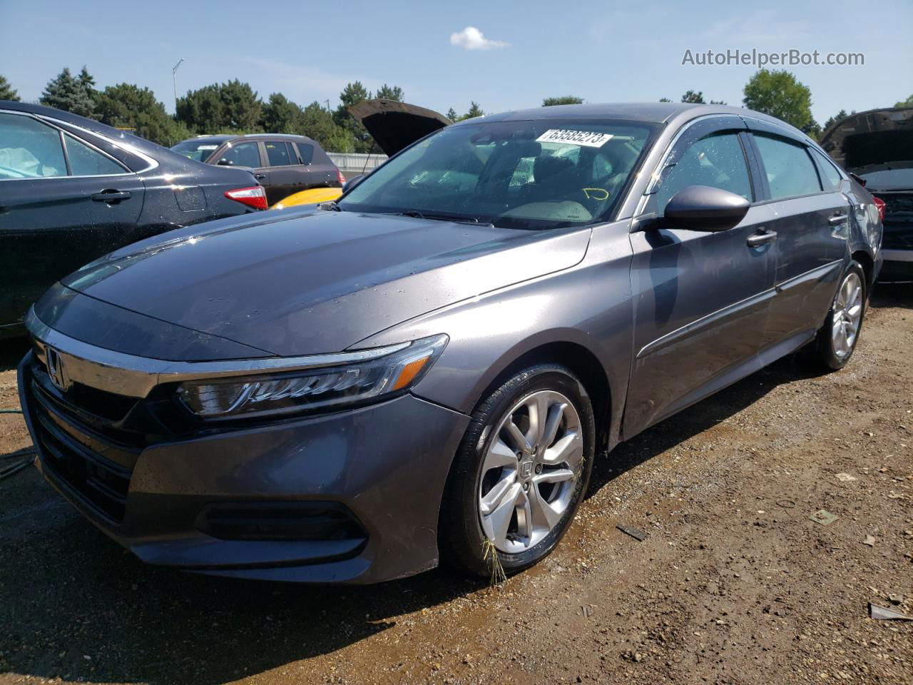 2019 Honda Accord Lx Gray vin: 1HGCV1F13KA034372