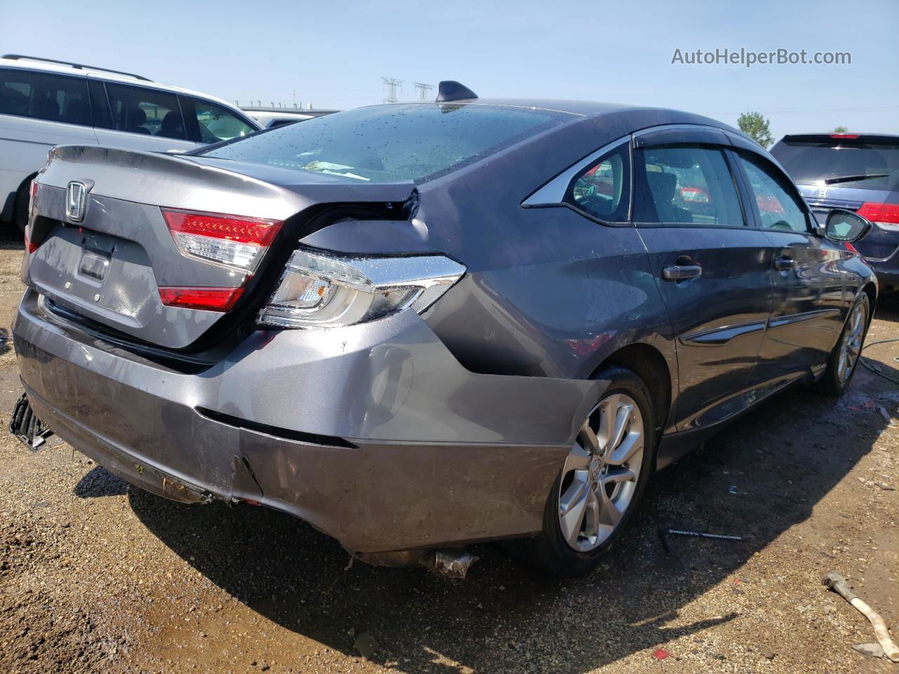 2019 Honda Accord Lx Gray vin: 1HGCV1F13KA034372