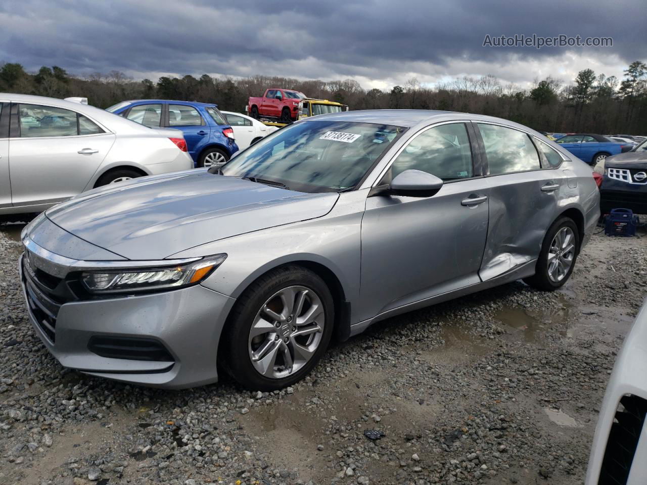 2019 Honda Accord Lx Серебряный vin: 1HGCV1F13KA060535