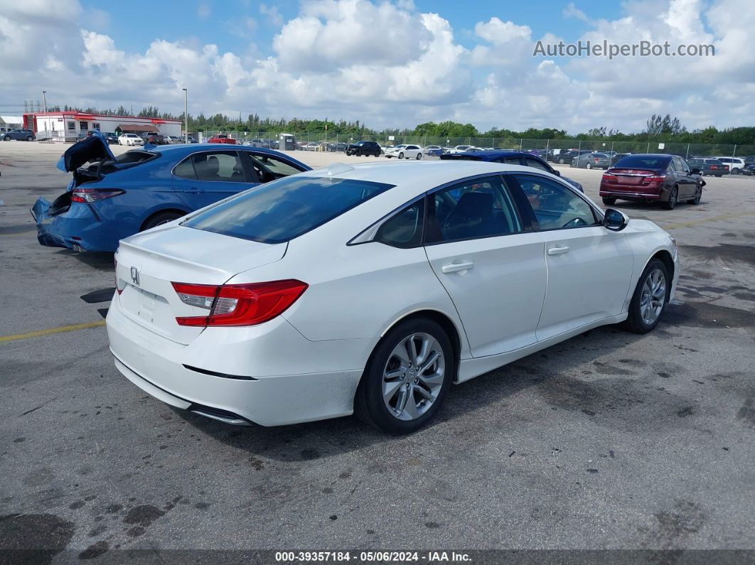 2019 Honda Accord Lx White vin: 1HGCV1F13KA067663