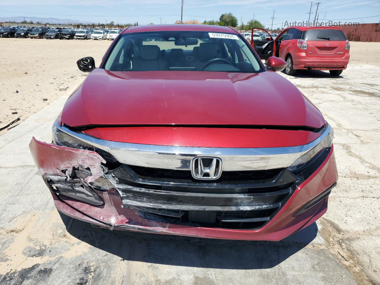 2019 Honda Accord Lx Red vin: 1HGCV1F13KA067694