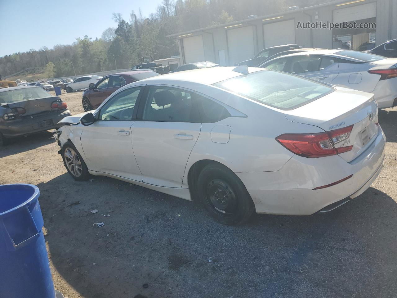 2019 Honda Accord Lx White vin: 1HGCV1F13KA138960