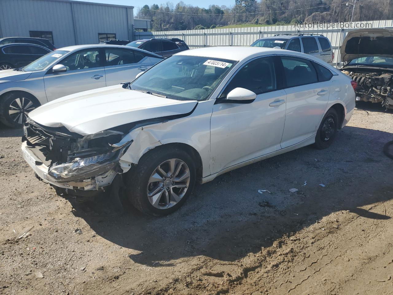 2019 Honda Accord Lx White vin: 1HGCV1F13KA138960