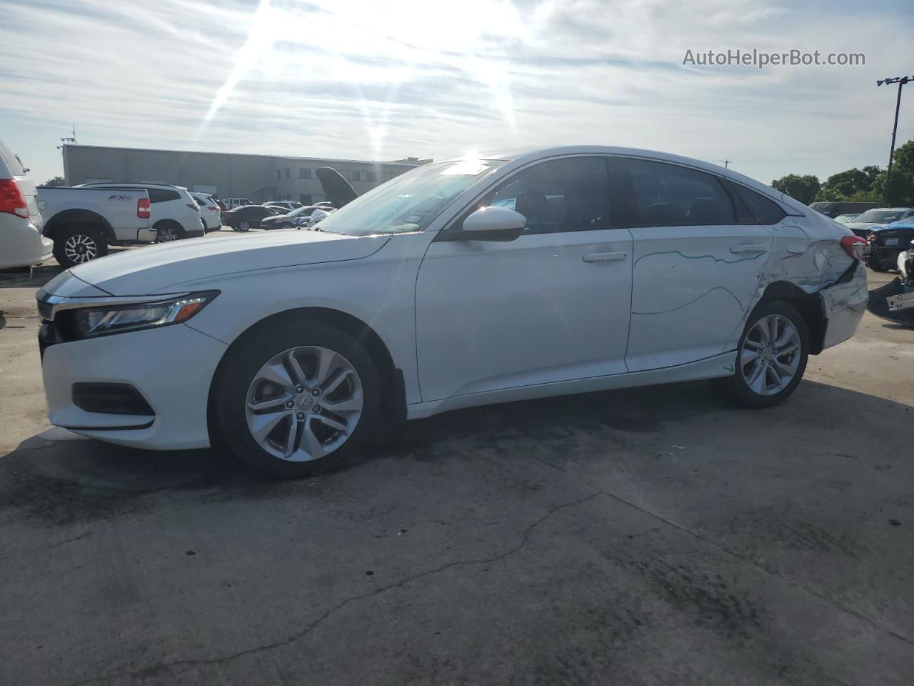 2019 Honda Accord Lx White vin: 1HGCV1F13KA170890