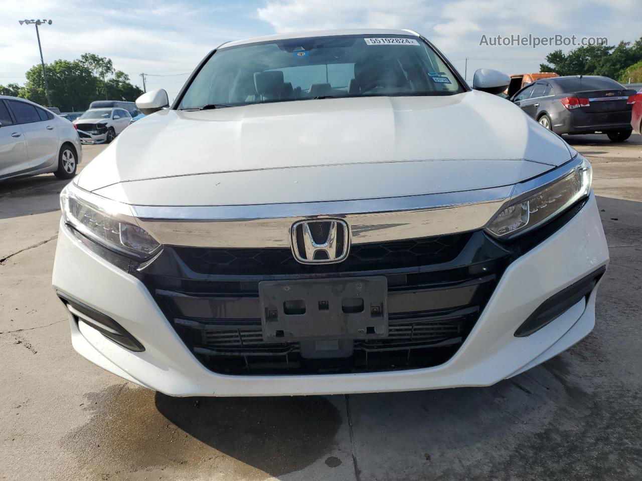 2019 Honda Accord Lx White vin: 1HGCV1F13KA170890