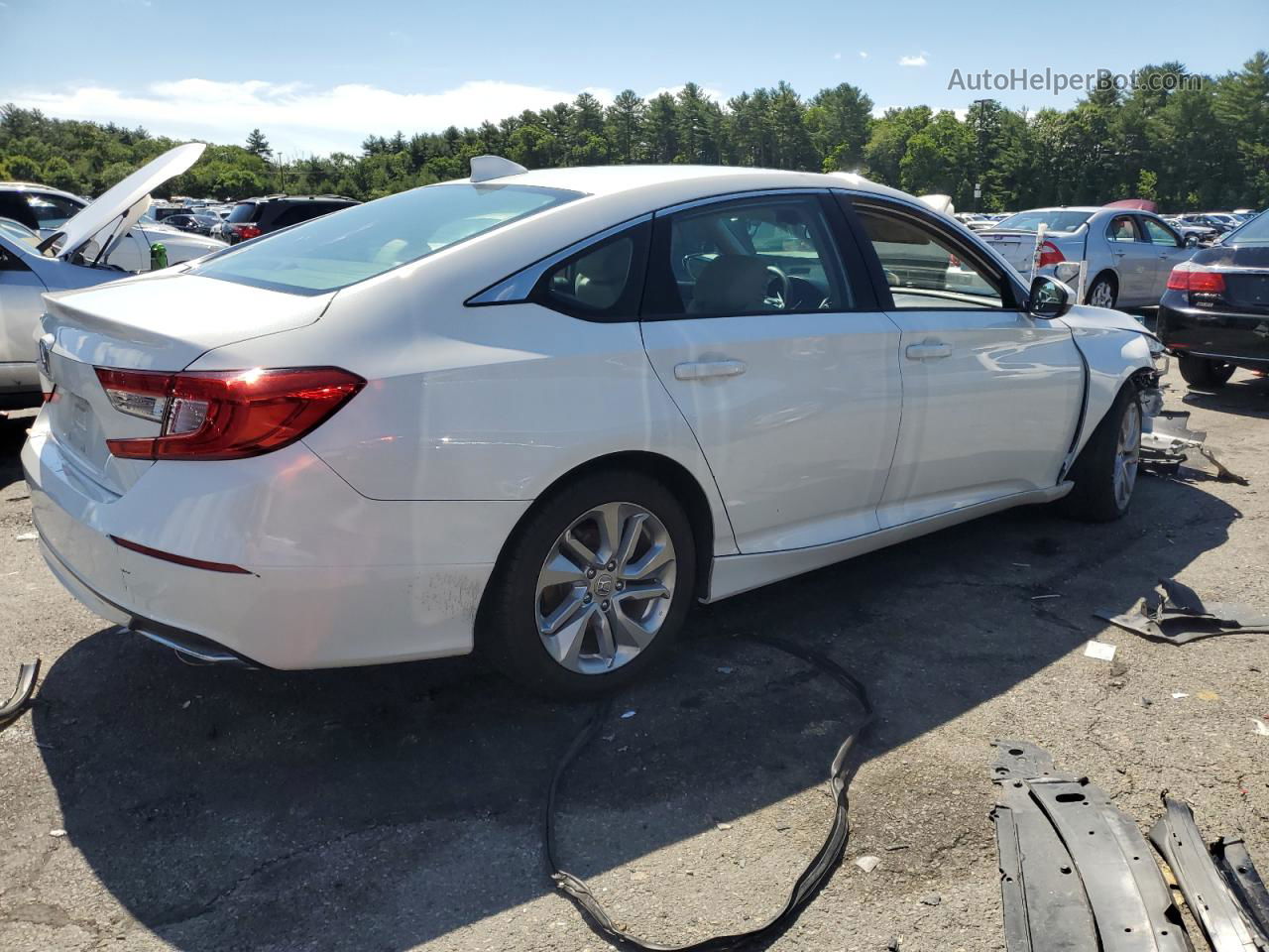 2020 Honda Accord Lx White vin: 1HGCV1F13LA113283