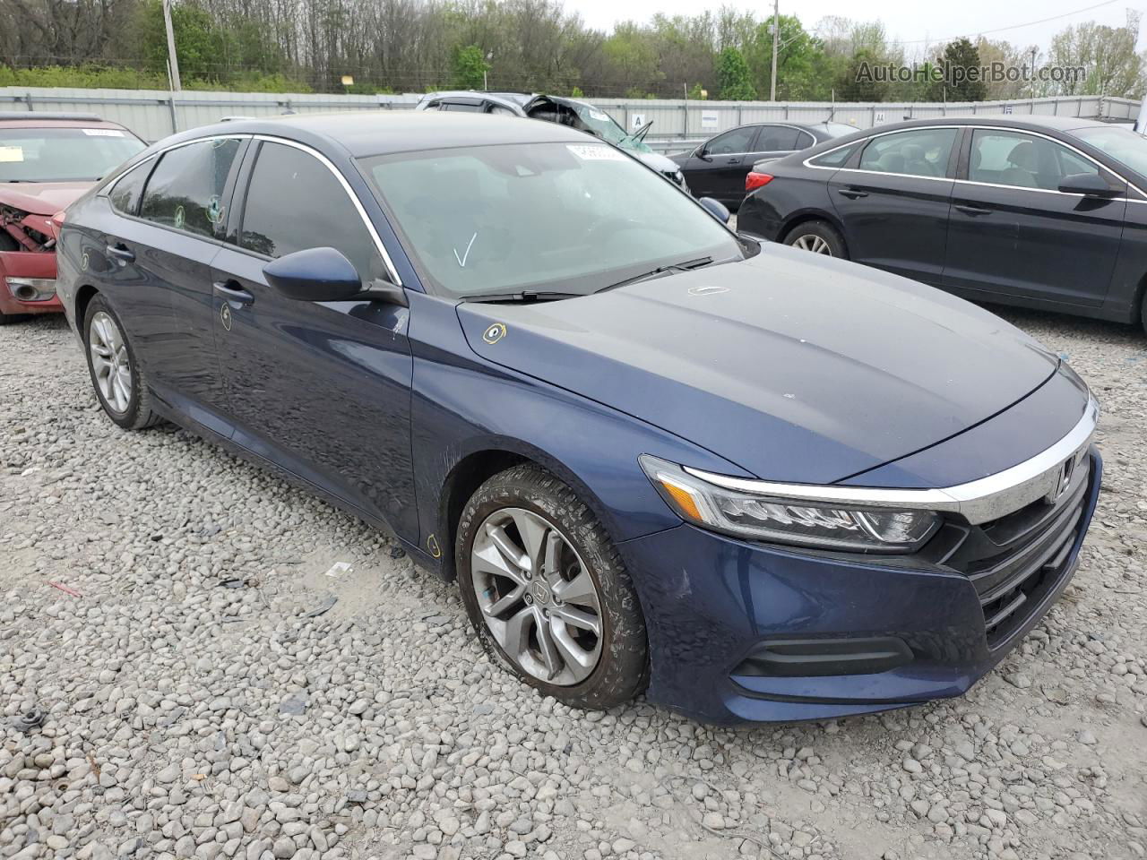 2018 Honda Accord Lx Синий vin: 1HGCV1F14JA061238