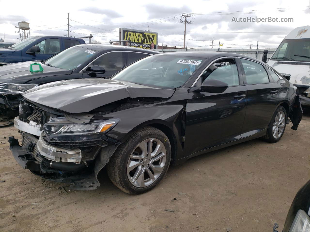 2018 Honda Accord Lx Gray vin: 1HGCV1F14JA110213