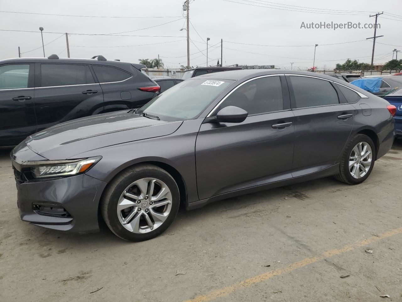 2018 Honda Accord Lx Gray vin: 1HGCV1F14JA117856