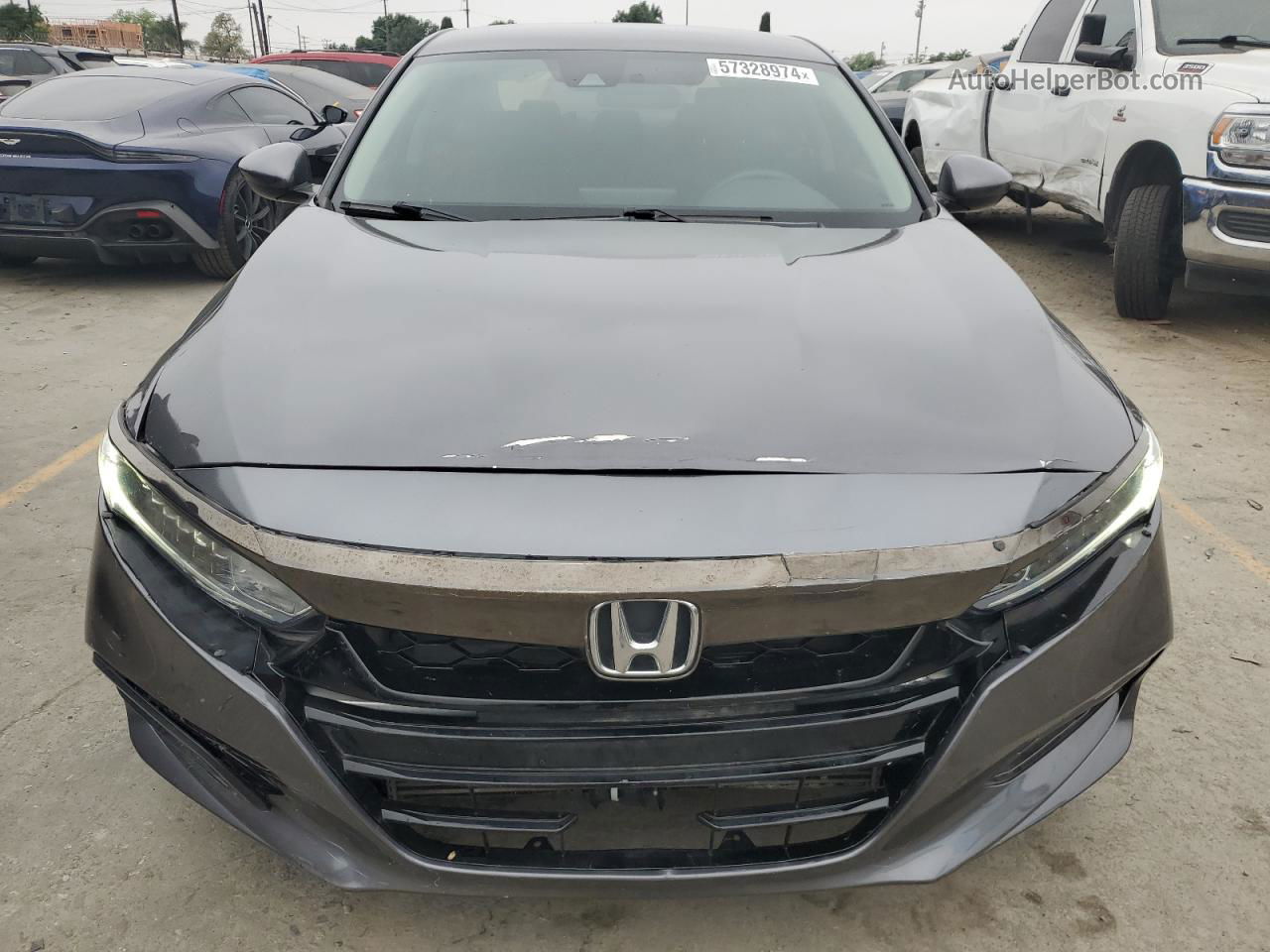 2018 Honda Accord Lx Gray vin: 1HGCV1F14JA117856